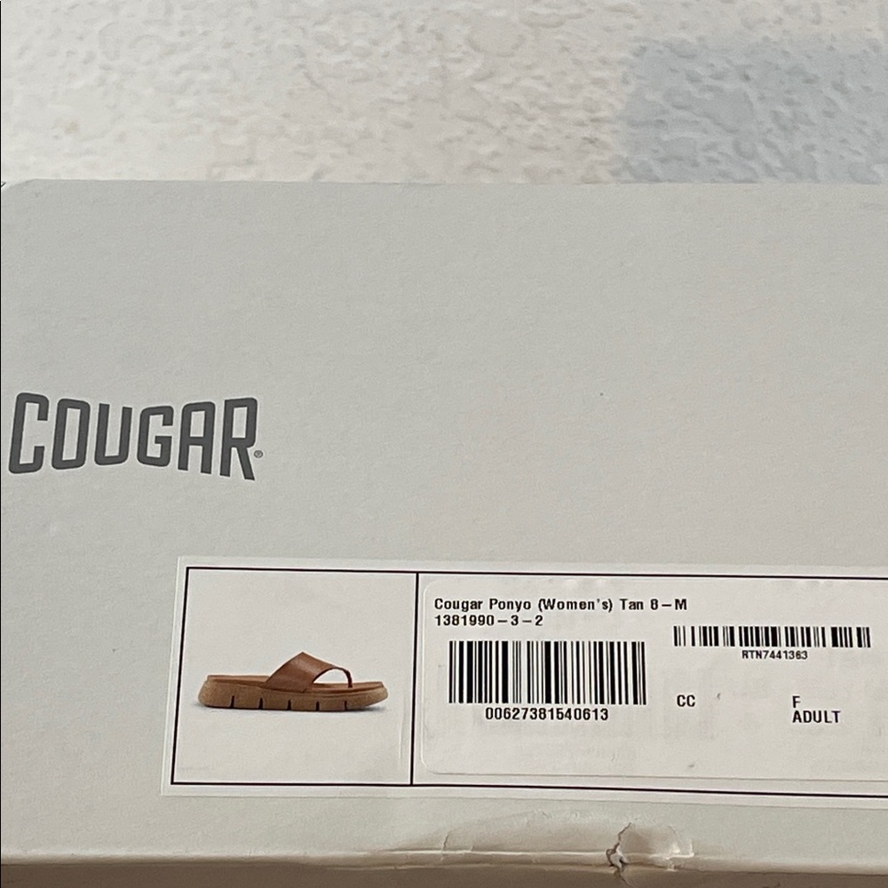 Cougar Ponyo Brown Slip On Sandals Size 8 Made In Spain NEW - Picture 12 of 13